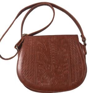 Kiss me couture brown floral crossbody